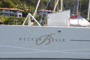 Necker Belle catamaran, part of Sir Richard Branson's Virgin Limited Collection in the British Virgin Islands