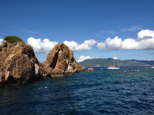 Snorkel The Indians (off of Norman Island) - Tortola in the background