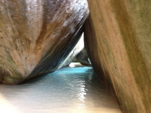 One of the most photographed shot of The Baths is about halfway through the caves that connect to Devil's Bay