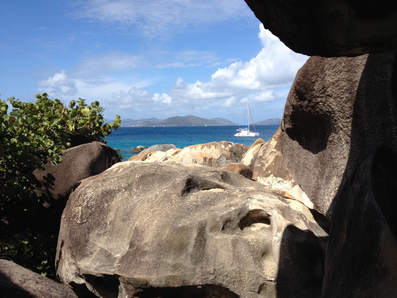 While hiking through the caves of The Baths there are so many picturesque scenes
