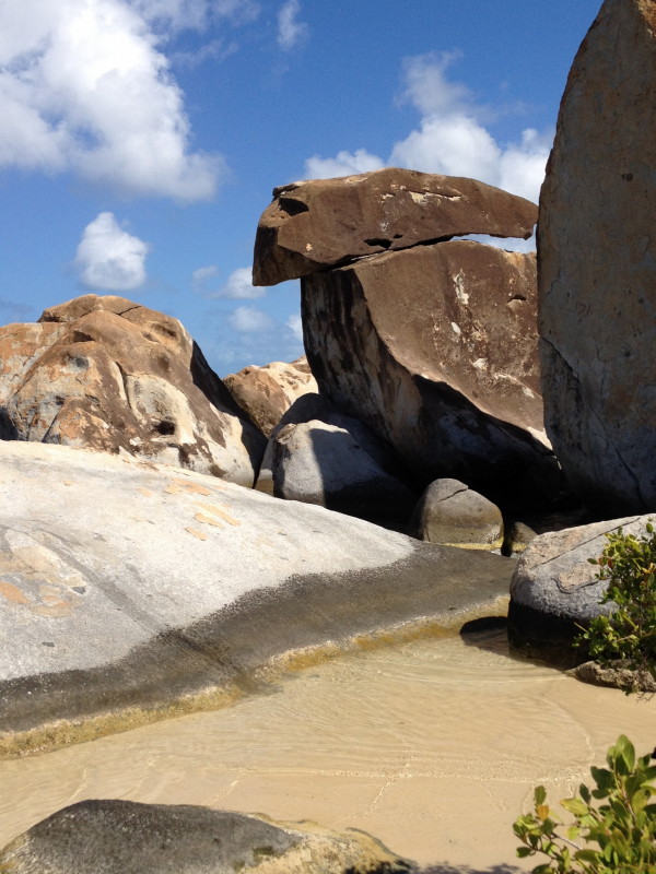 Huge, amazing rock formations make up The Baths in the British Virgin Islands