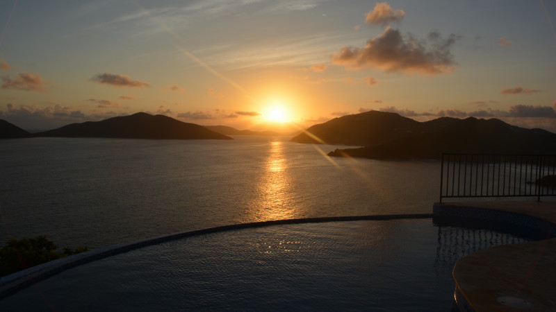Caribbean Destination Wedding - AnaCapri Estate down island view